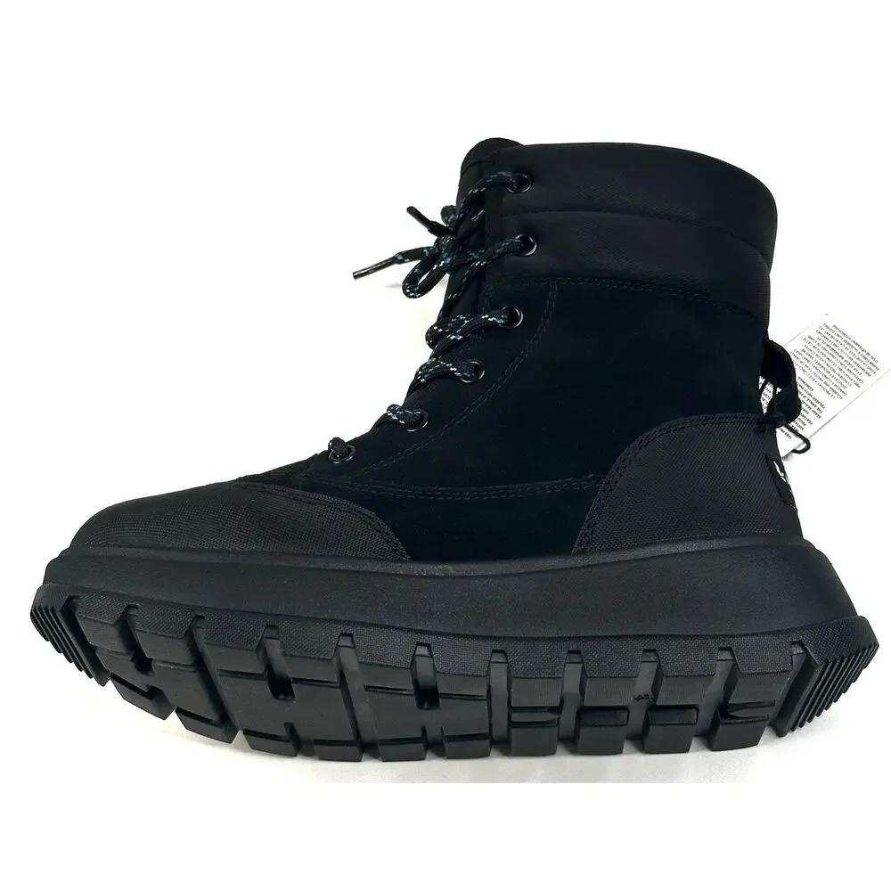 Koolaburra by UGG Deza Lace-Up Utility Boots Womens Size 6 Black Suede New $120